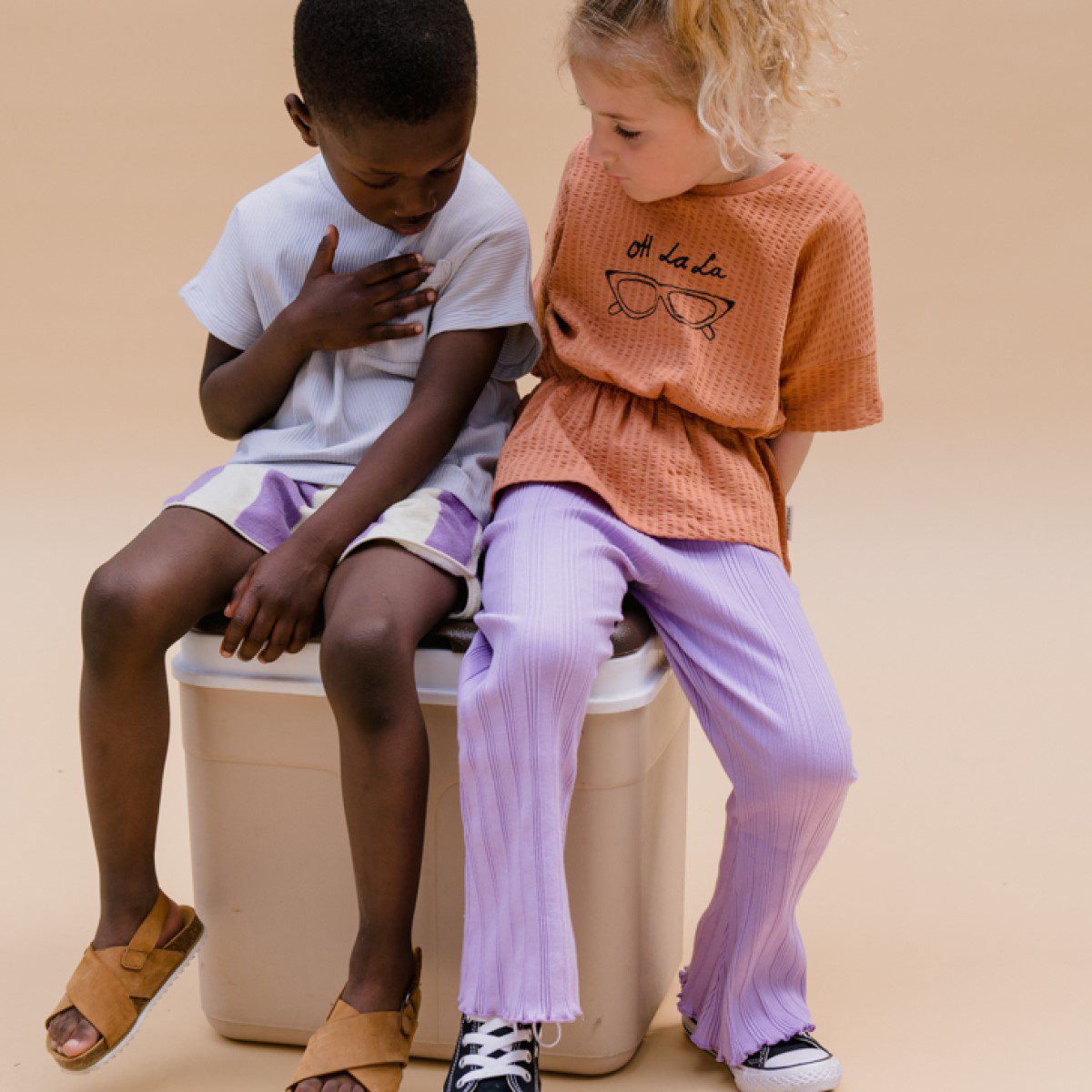 Peplum Shades Top | Café