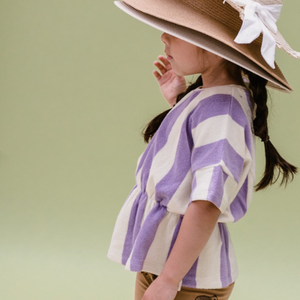 Peplum Stripes Top | Pear