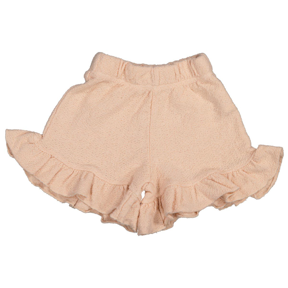 Textured Long Sleeve Girl T-Shirt & Frilly Short | Old Pink