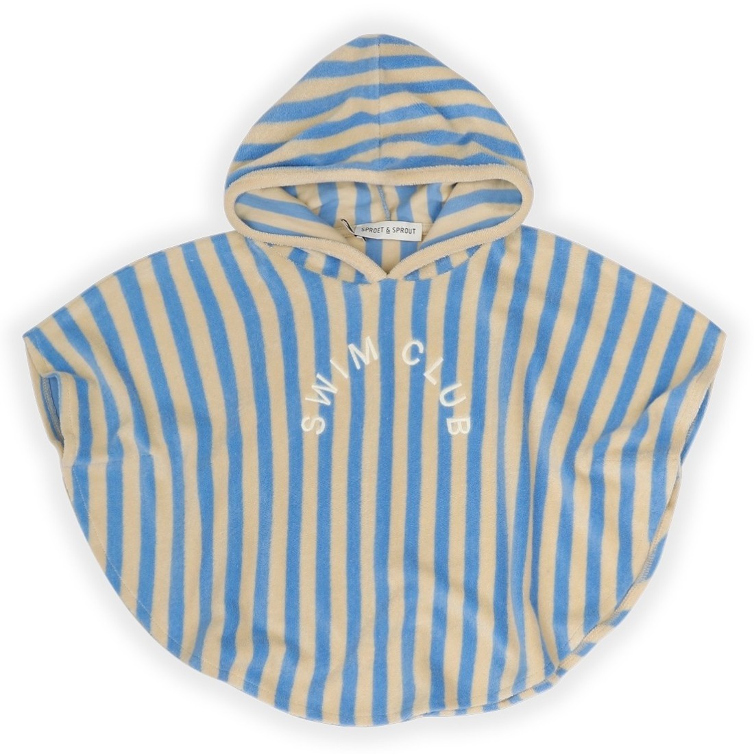 'Swim Club' Terry Stripes Poncho