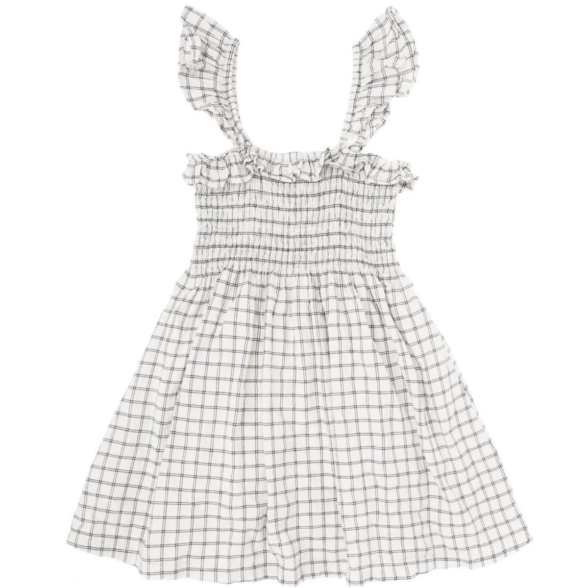 Honeycomb Waves Check Dress | Off-White