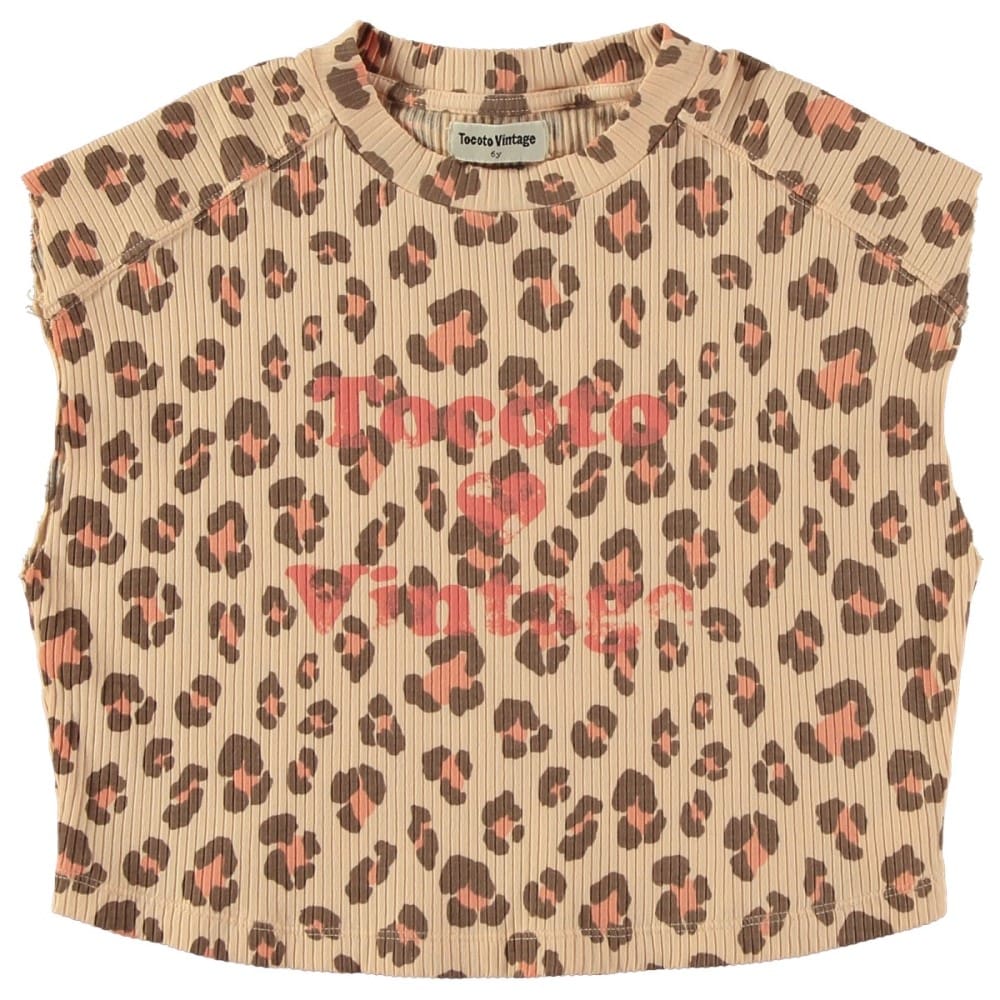 Ribbed Animal Print Tocoto Love Tshirt