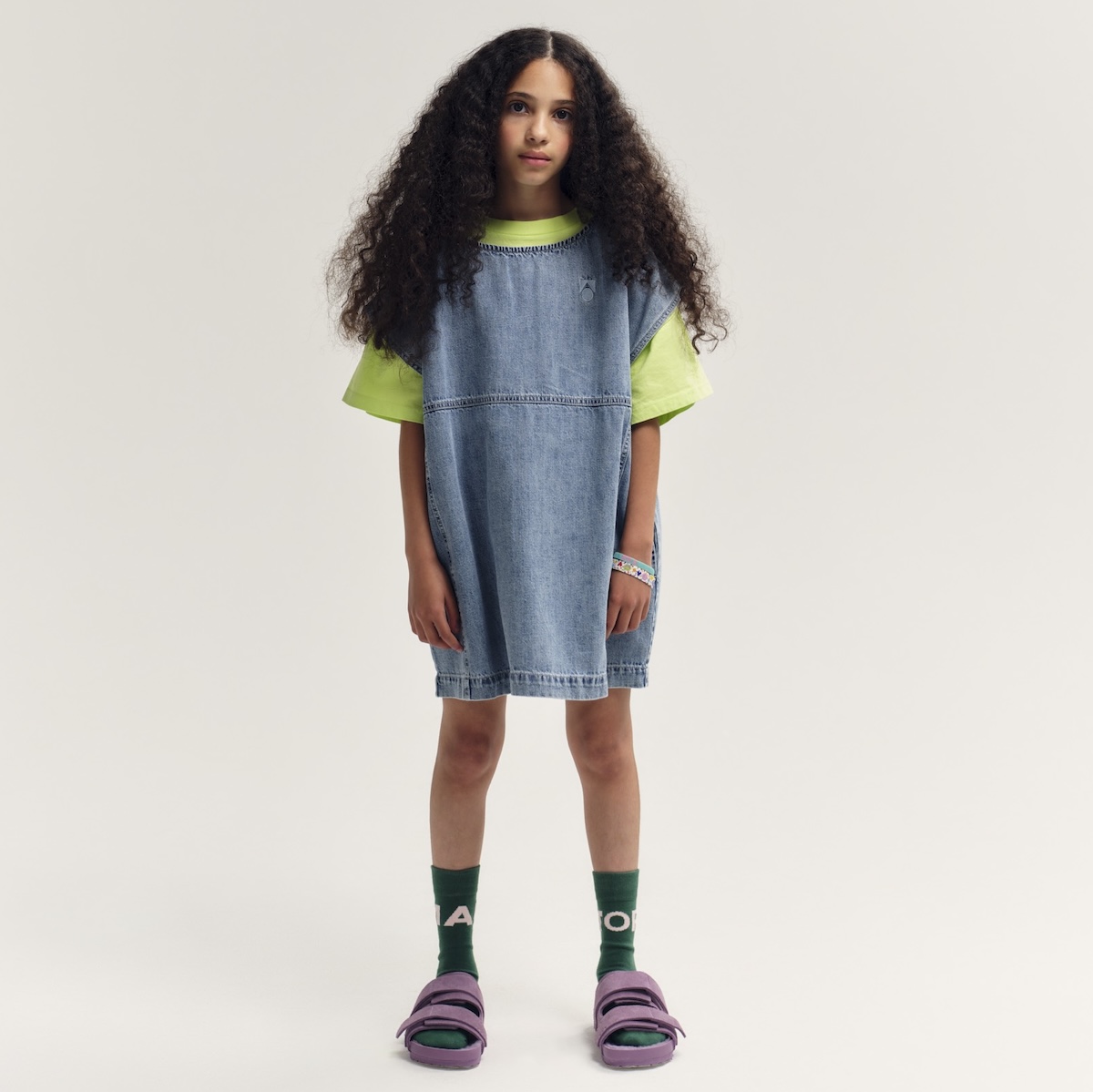 Woven Tank Dress | Faded Blue Denim