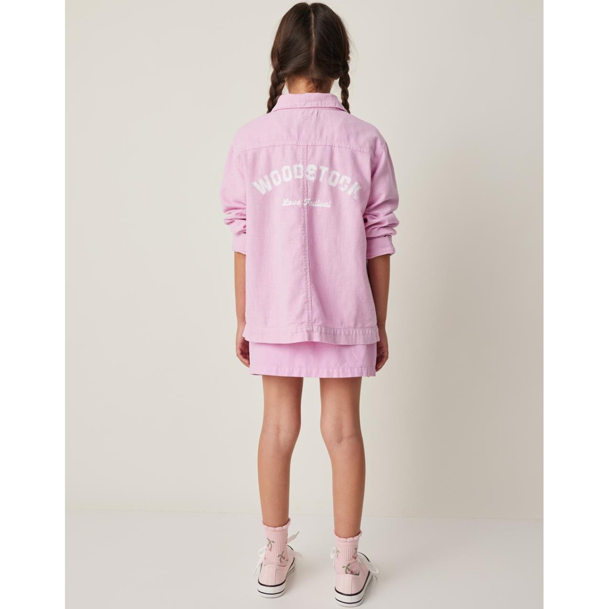 Linen Jacket With Print On The Back