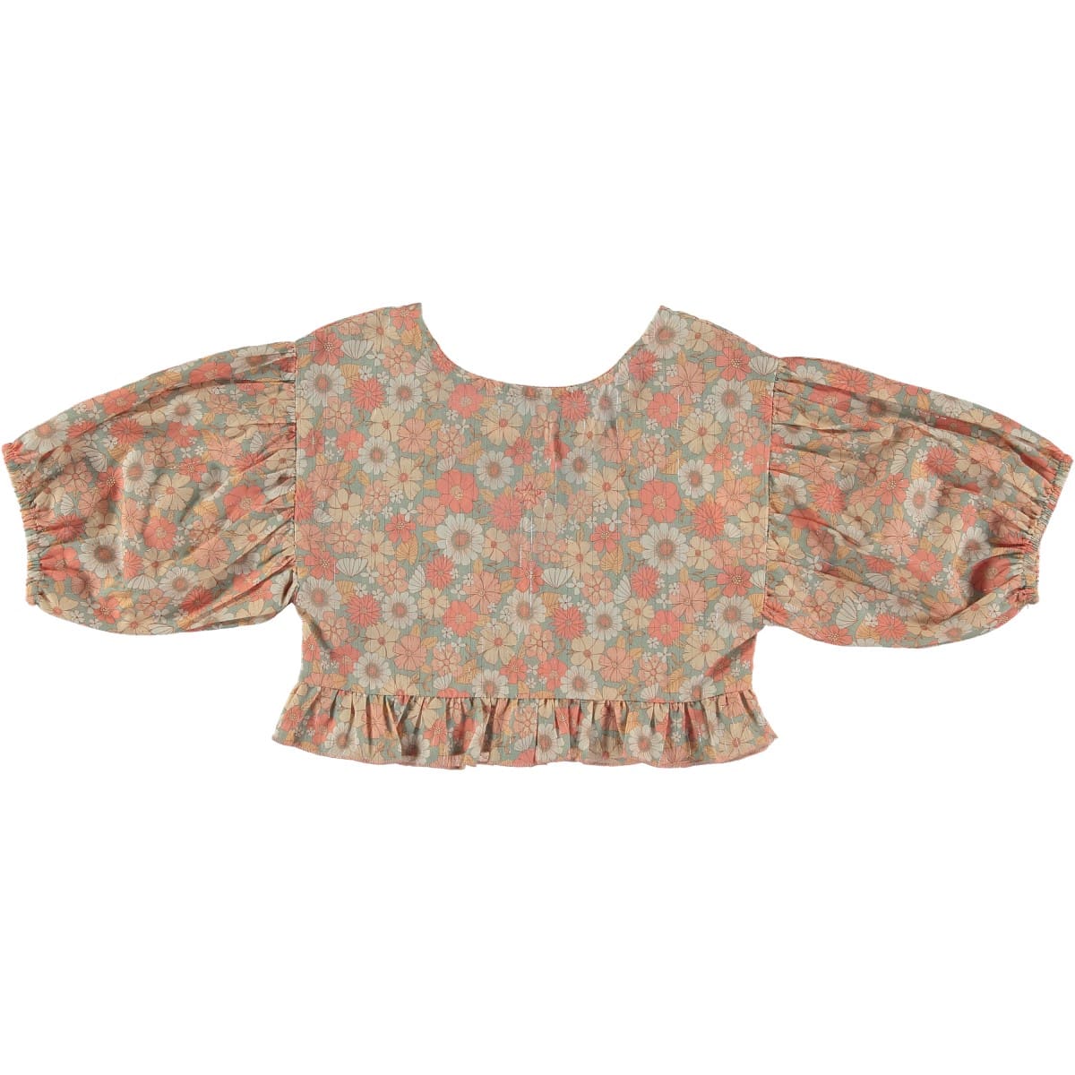 3/4 Sleeve Blouse W/ Flower Print