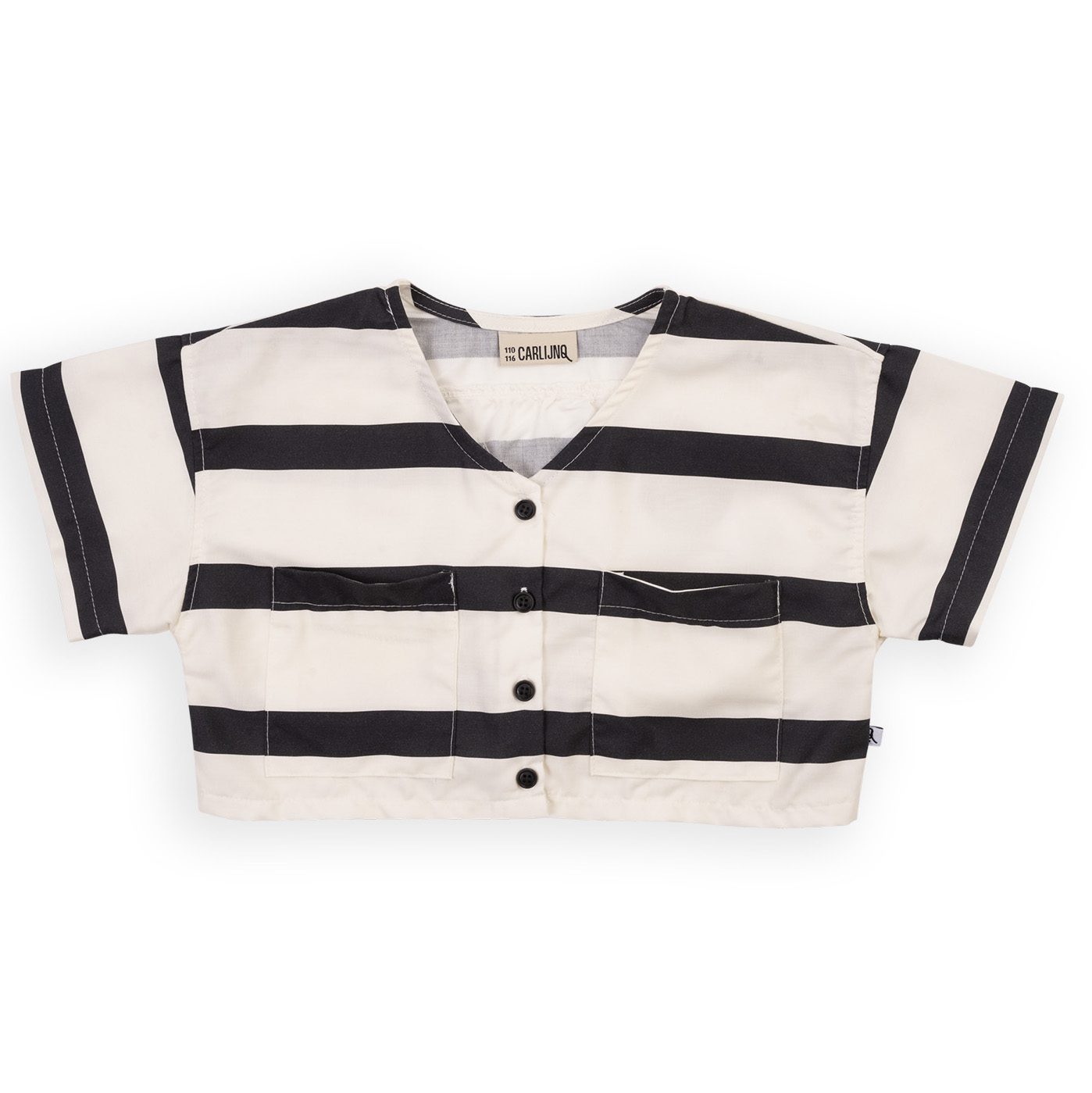 Wide Top & Wide Shorts | Stripes Black