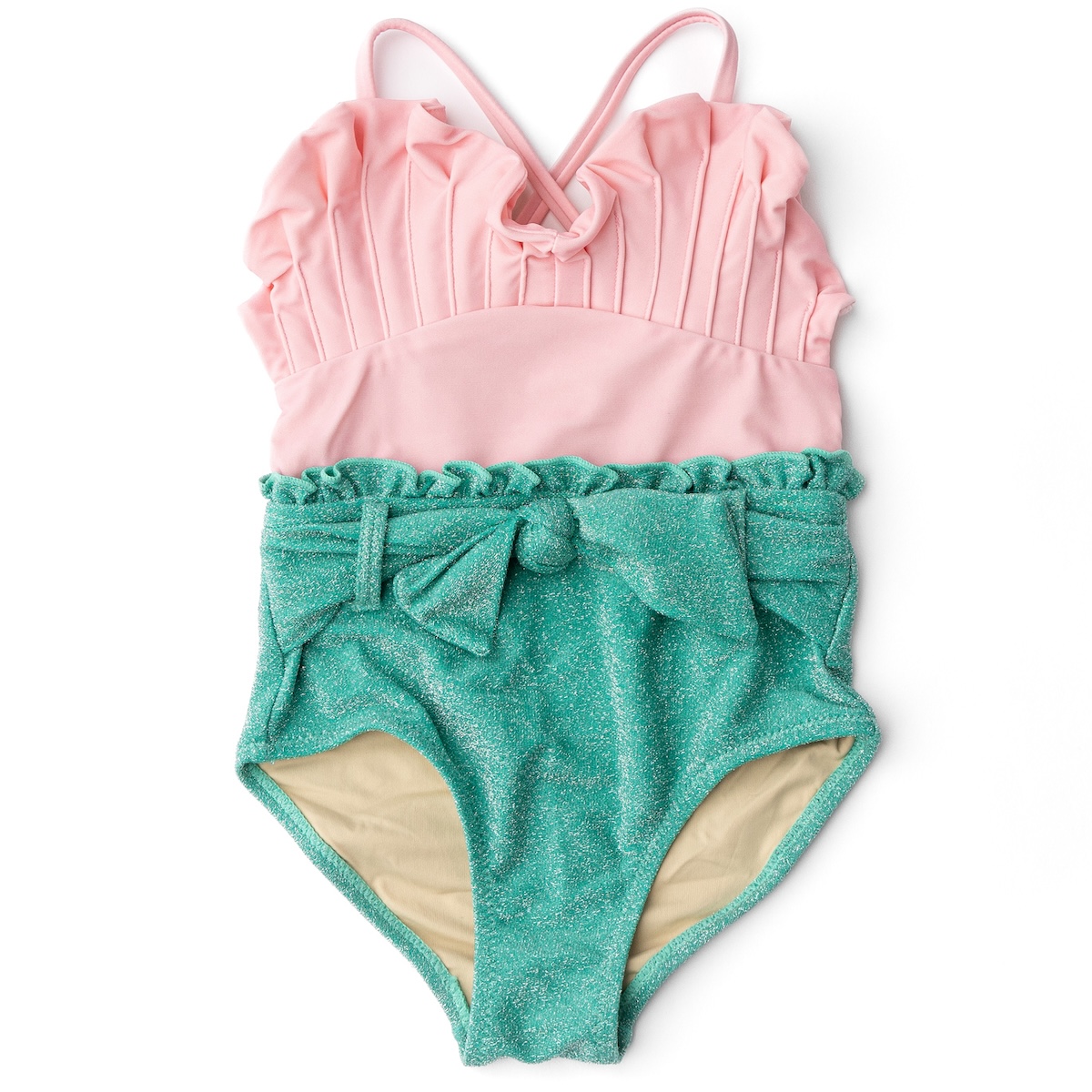 H2O Appear Shimmer Mermaid 1 Piece | Pink & Green