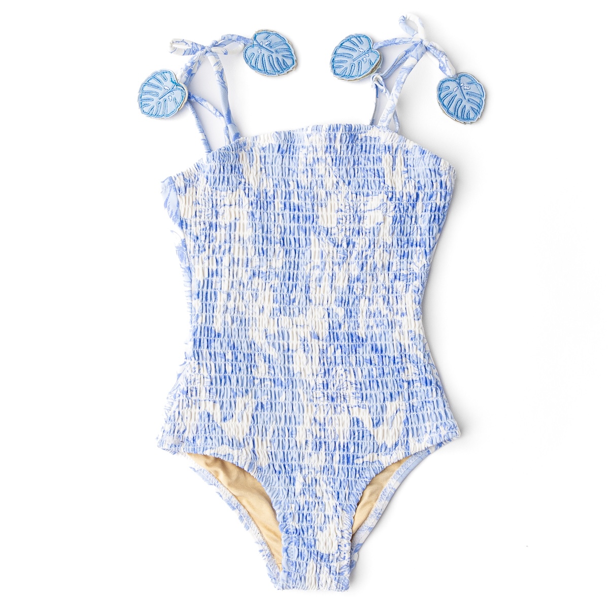 Smocked One Piece | Tropical Blues