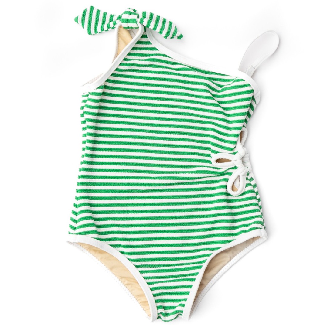 One Piece Ribbed Daisy | Green Stripe