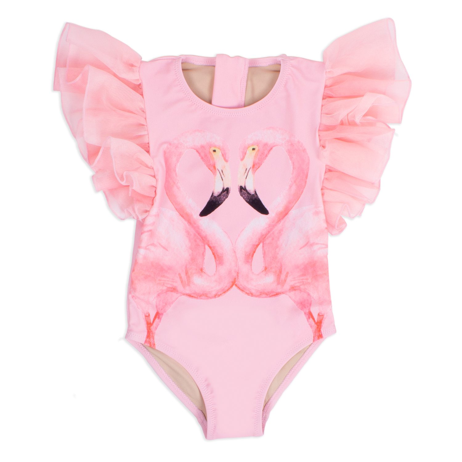 Flamingo One Piece Tulle Swimsuit