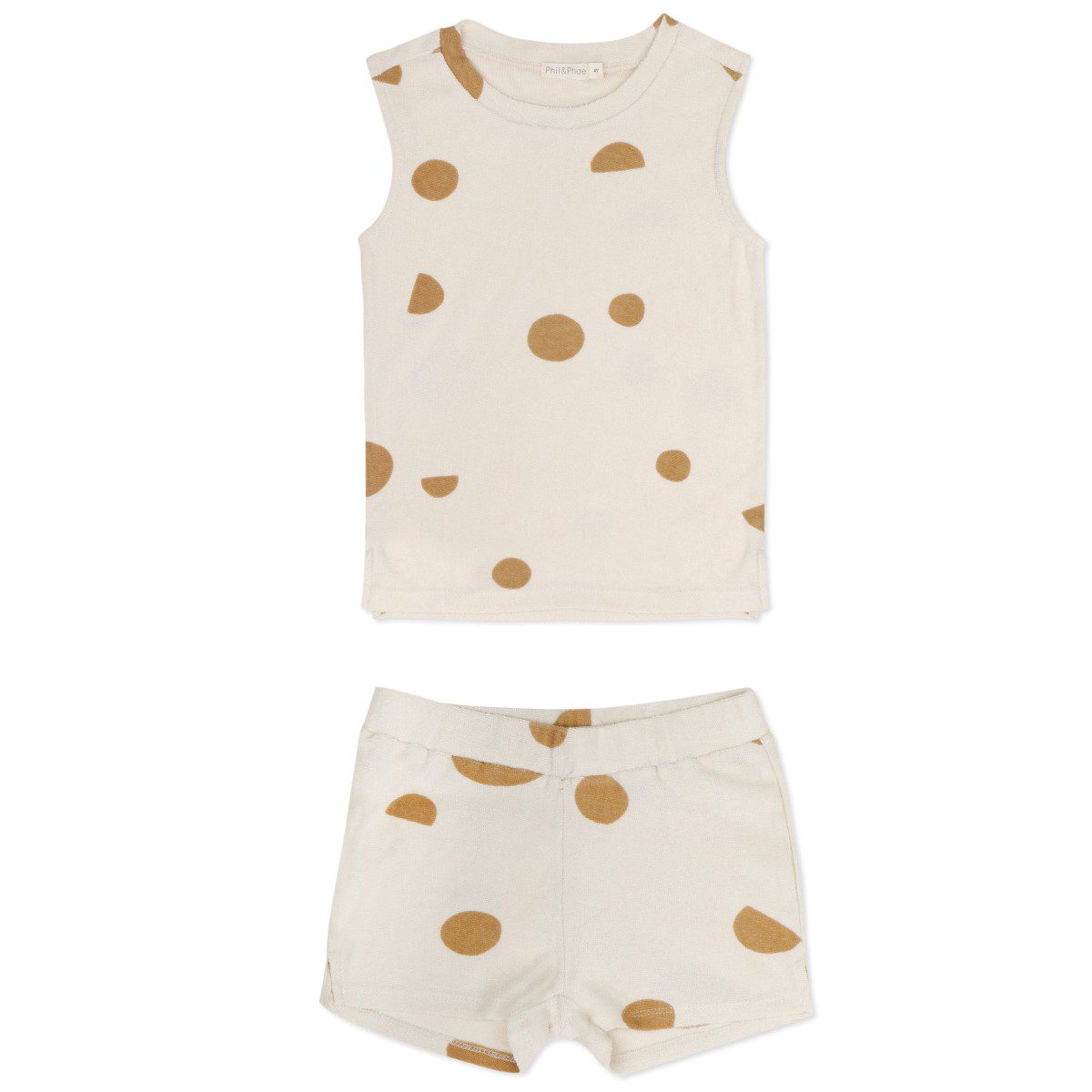 Sleeveless Frotté Top Sun & Shorts | Buttercream