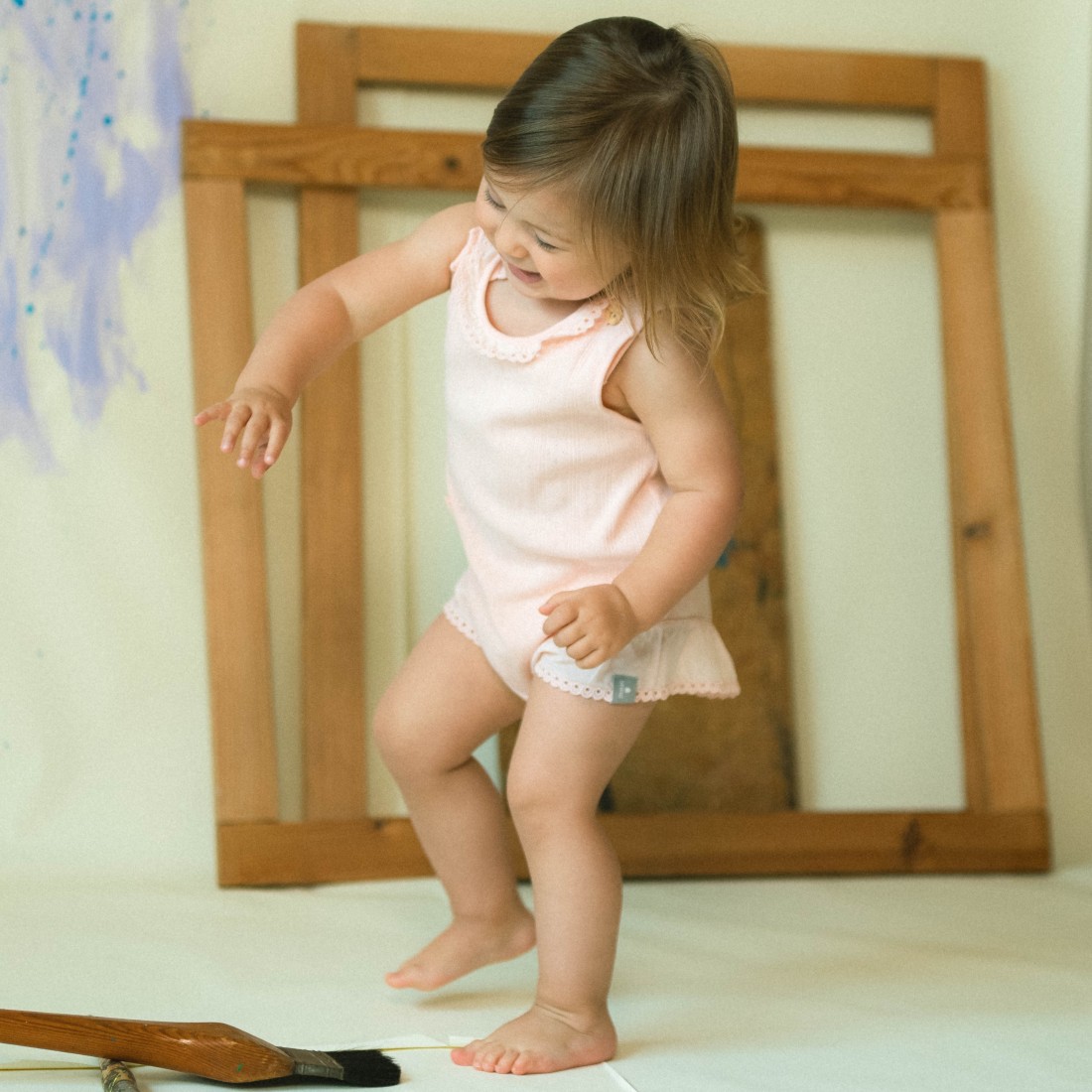 Ajour Jumpsuit W/ English Embroidery