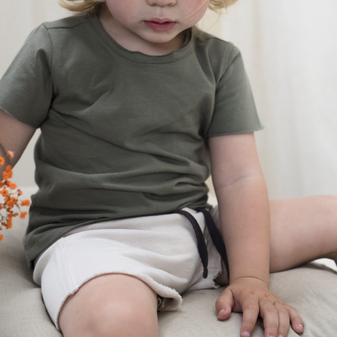 S/S Summer Tee & Raw Edge Sweat Shorts