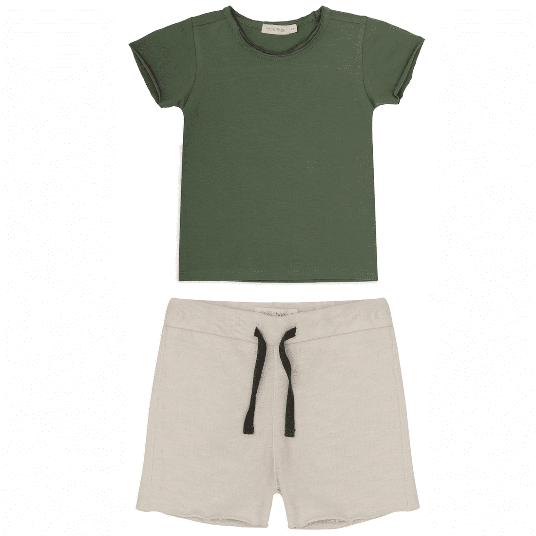 S/S Summer Tee & Raw Edge Sweat Shorts