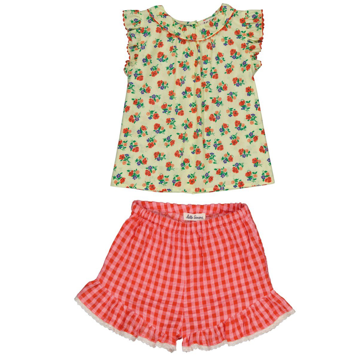 Kiria Blouse & Dorothee Short | Coquelicot/Red Check