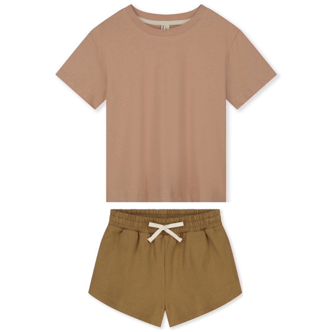 Biscuit Oversized Tee & Peanut Sweat Shorts