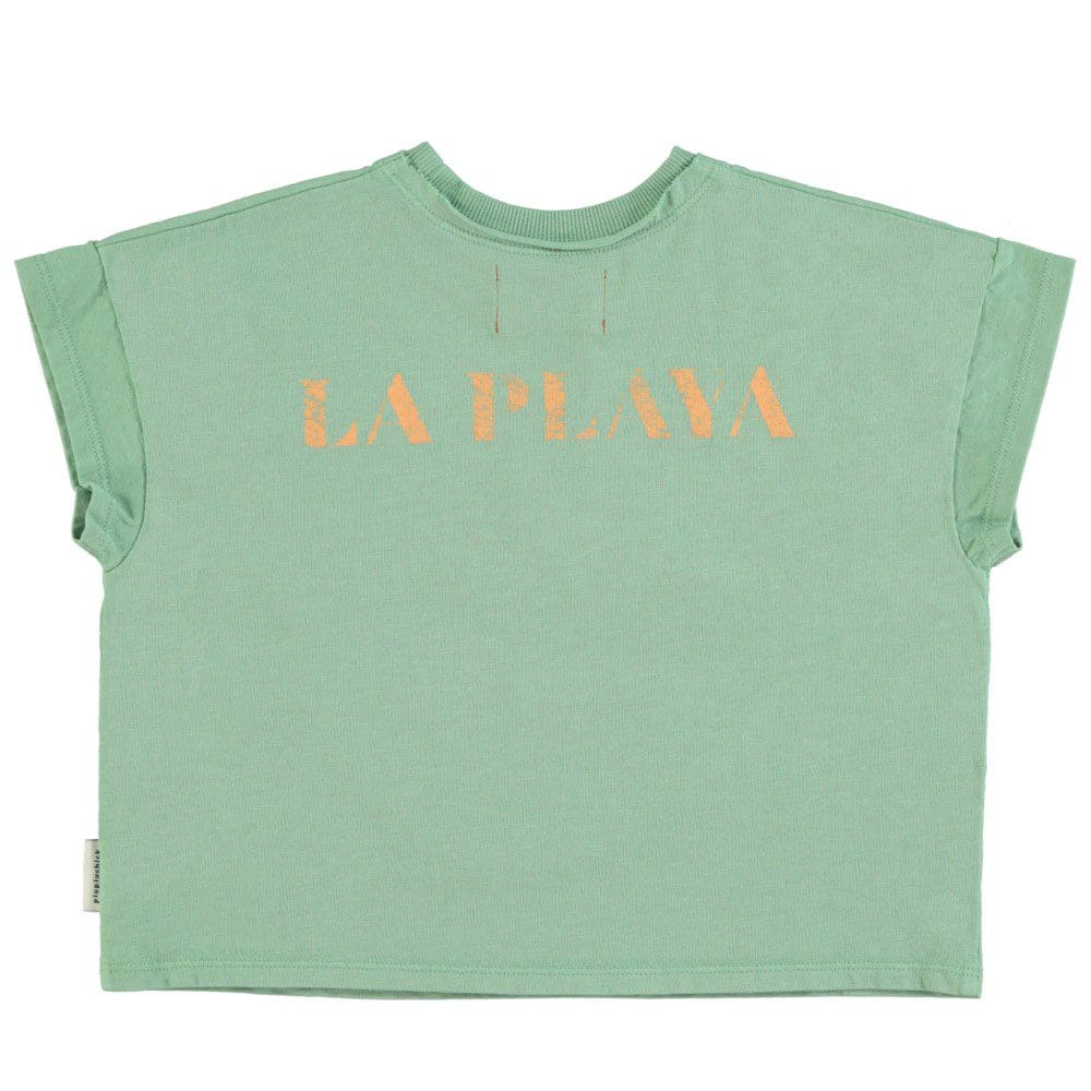 T-shirt | Green W/ Multicolor Circle Print