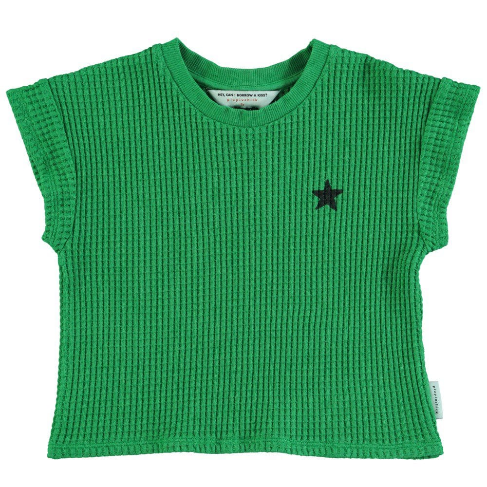 T-shirt | Green W/ Black Logo Print