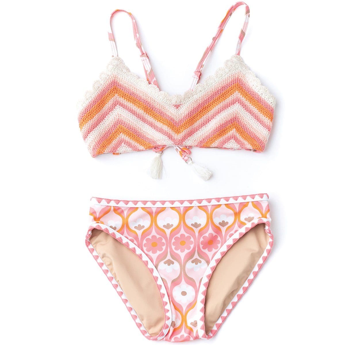 Crochet Tie Back Bikini | Summer Sorbet