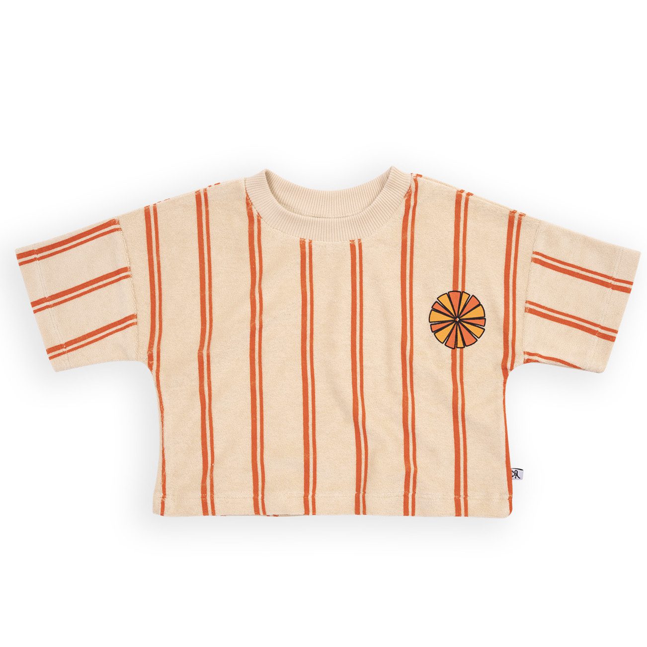 Stripes Flame Cropped Tee