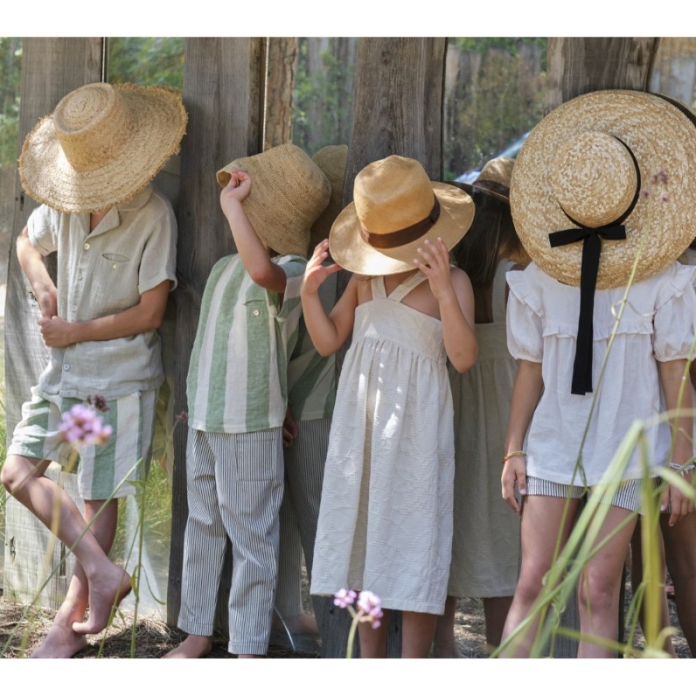 Textured Flower Dress | Natural