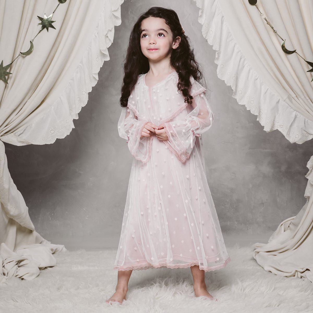 Sandra Tulle Nightdress| Blush