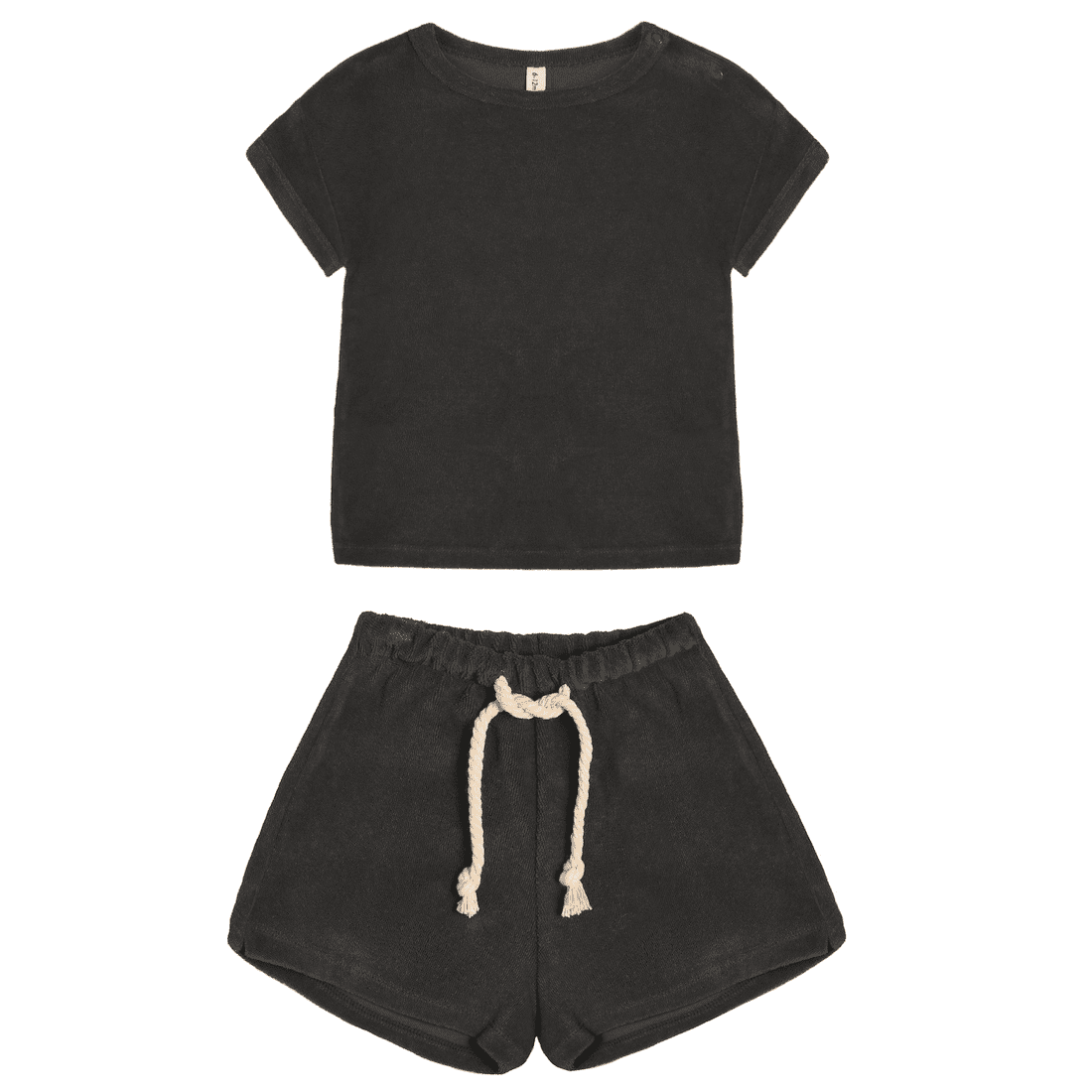 Shadow Terry Oversized T-Shirt & Terry Rope Shorts