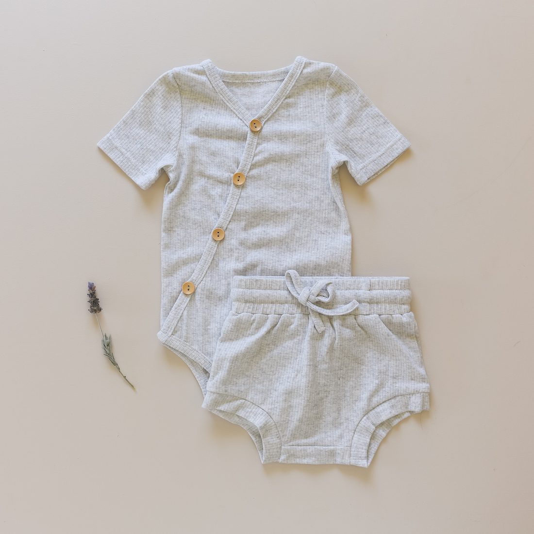 Short  Sleeve Bodysuit | Grey