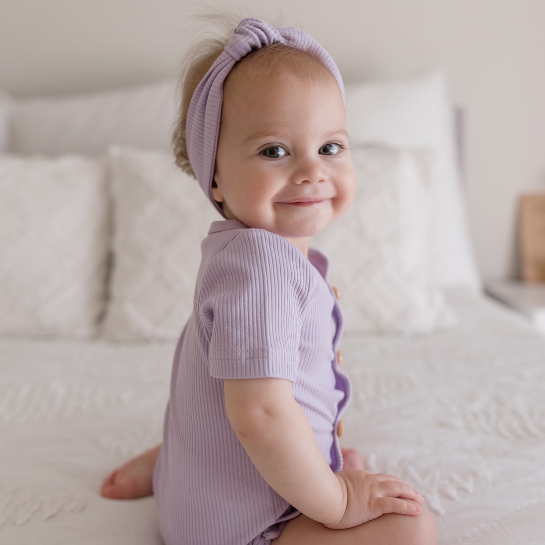 Short  Sleeve Bodysuit | Lilac