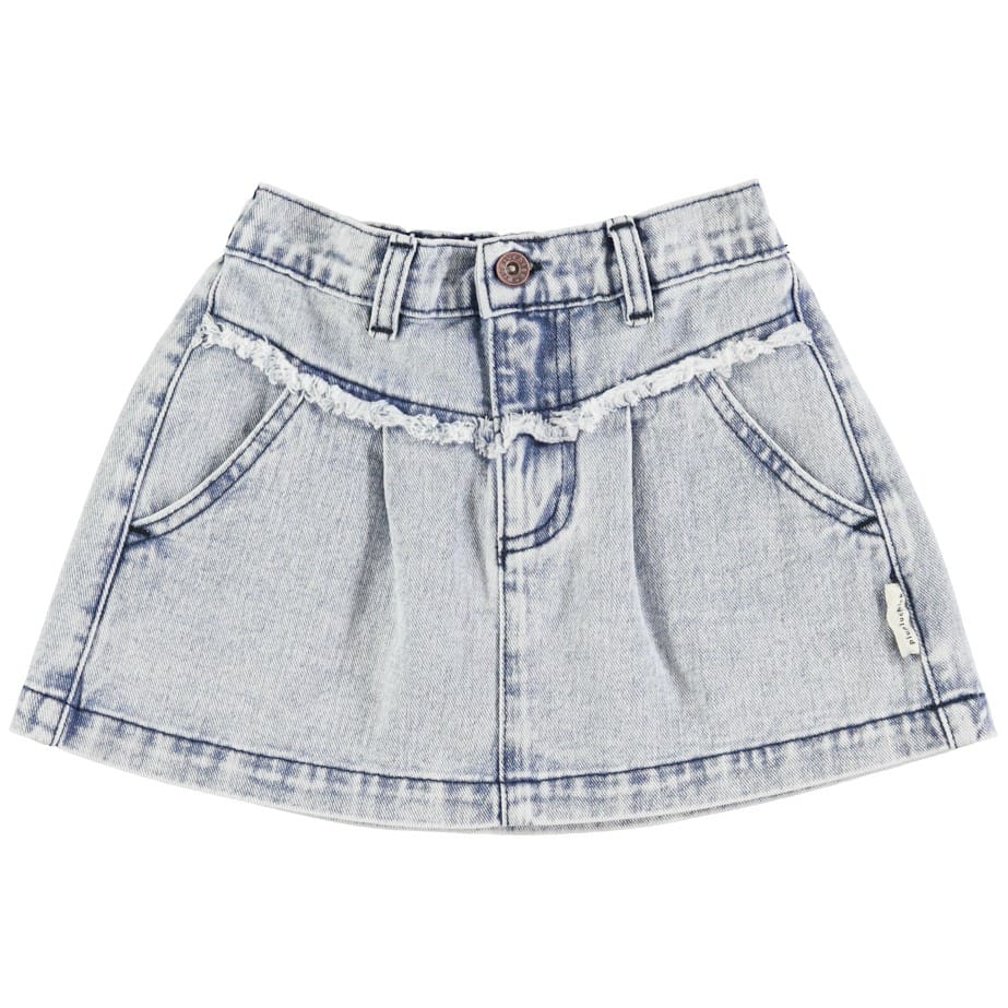 Short skirt | Washed Light Blue