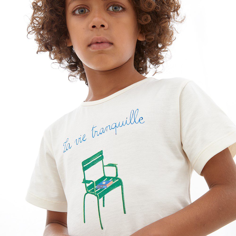 Tee Shirt La Vie Tranquille & Play Shorts Ciel