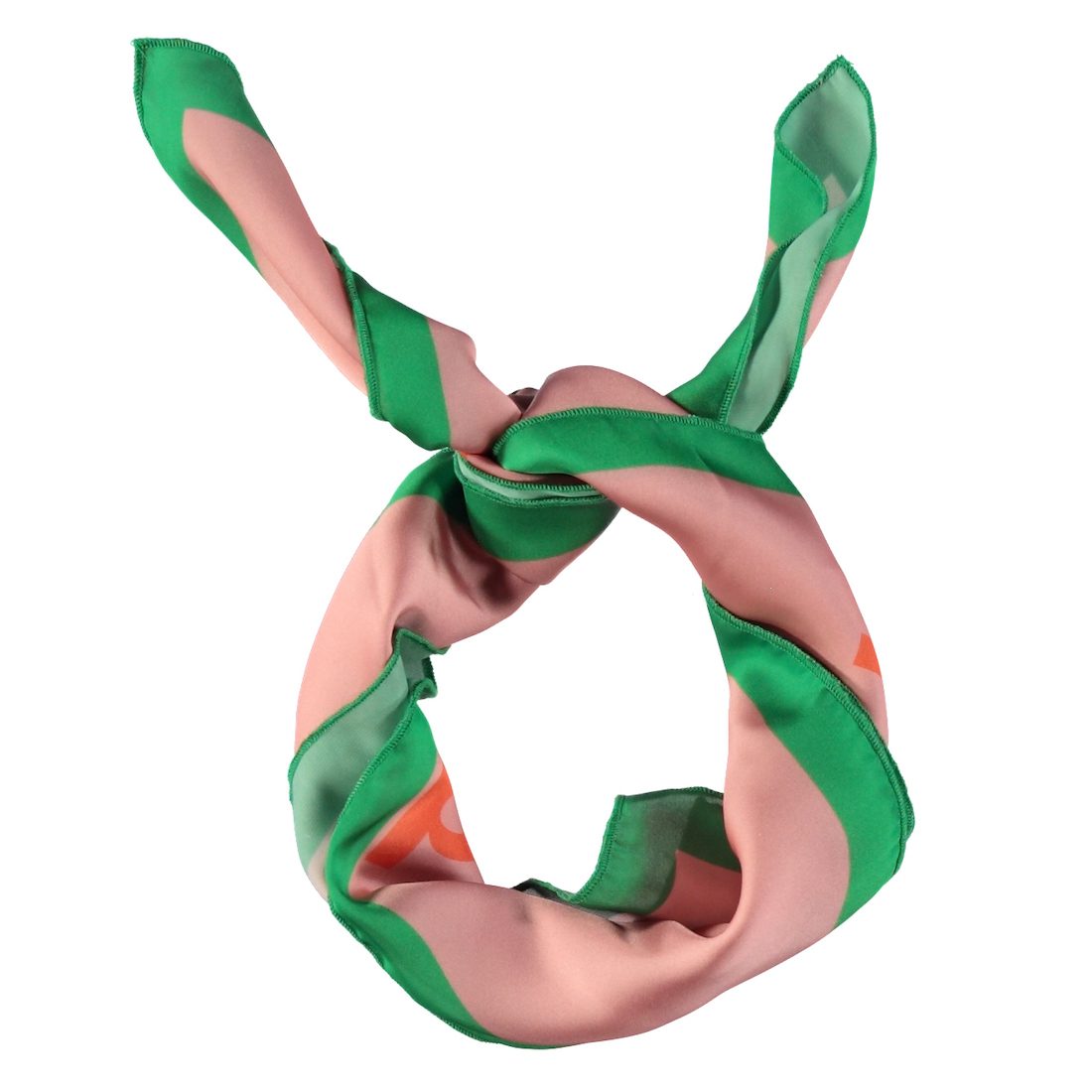 Silky Bandana/Scarf | Nut W/ Popcorn Print