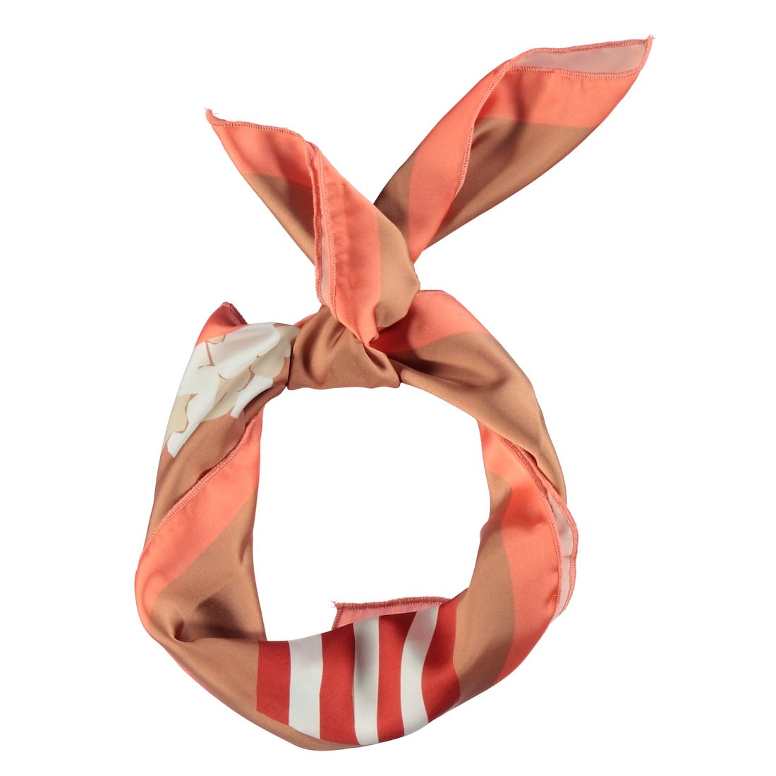 Silky Bandana/Scarf | Nut W/ Popcorn Print
