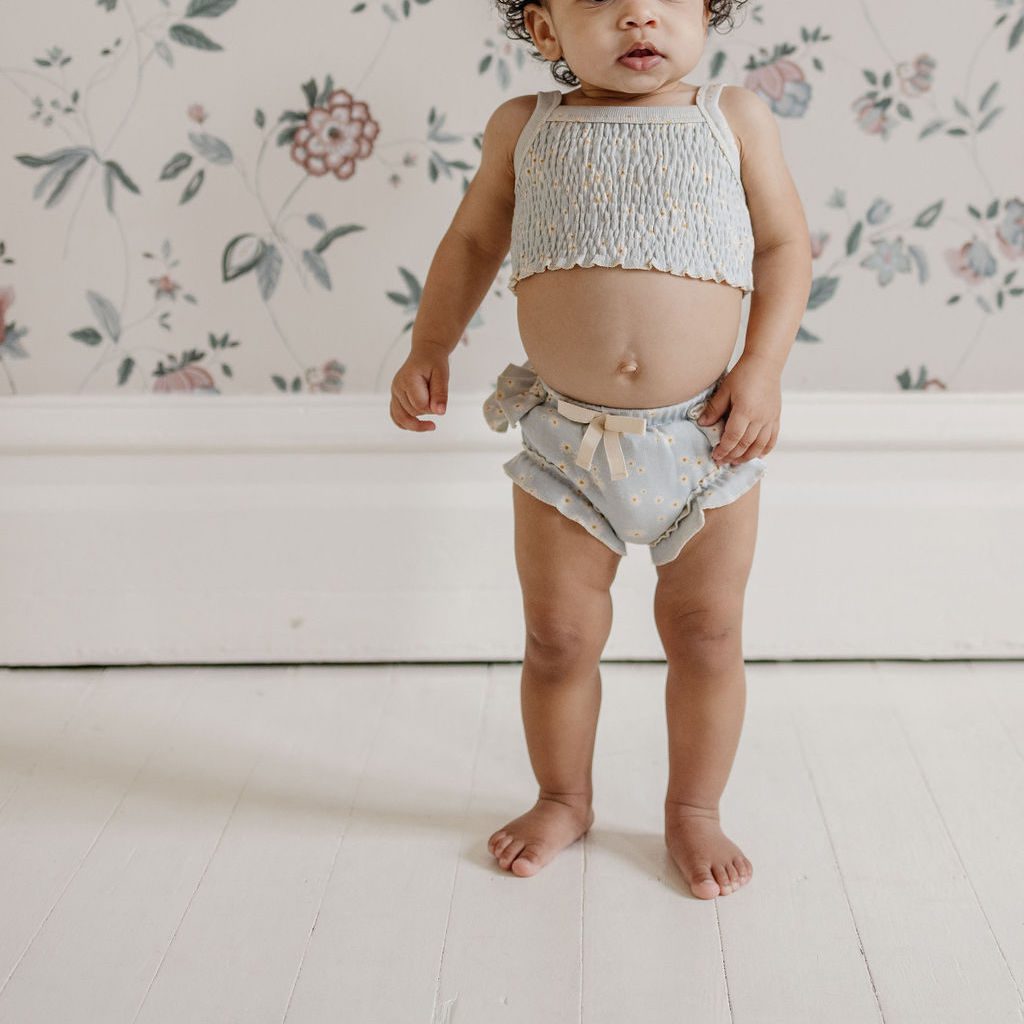 Smocked Crop Tank & Ruffle Bloomers | Lilac
