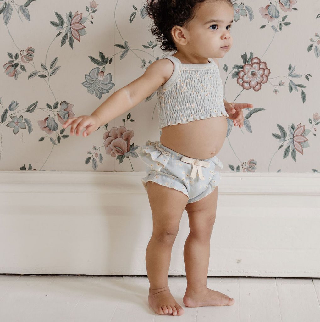 Smocked Crop Tank & Ruffle Bloomers | Lilac