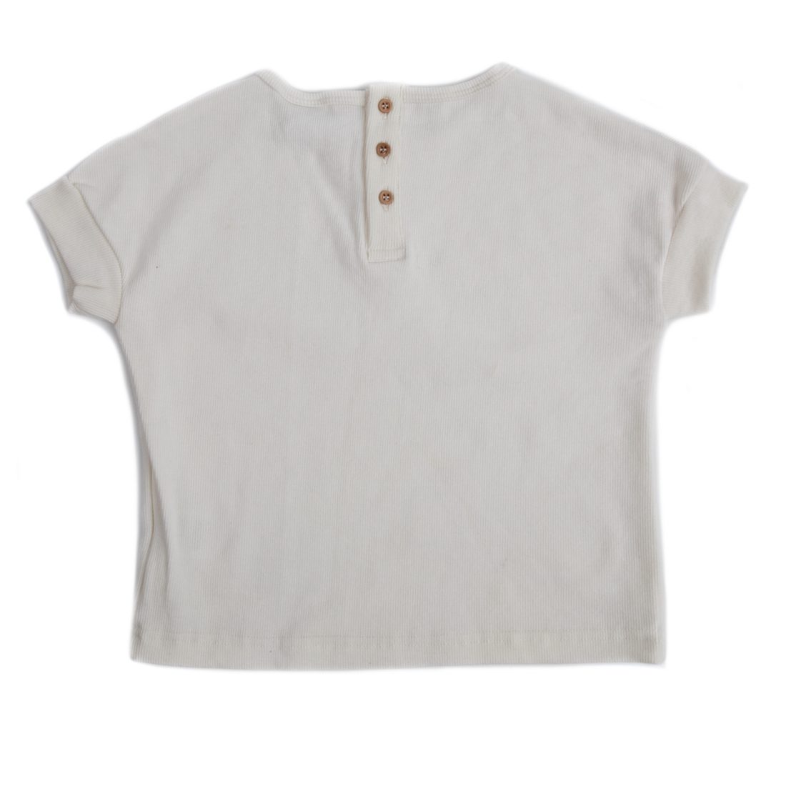 Spring Tee | White Ribbed