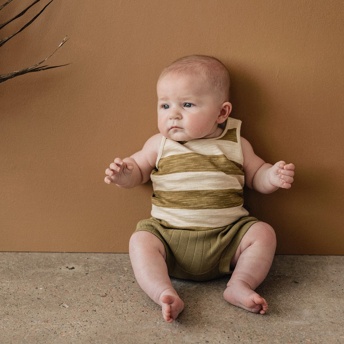 Stripe Brick Tank & Rib Brick Bloomers