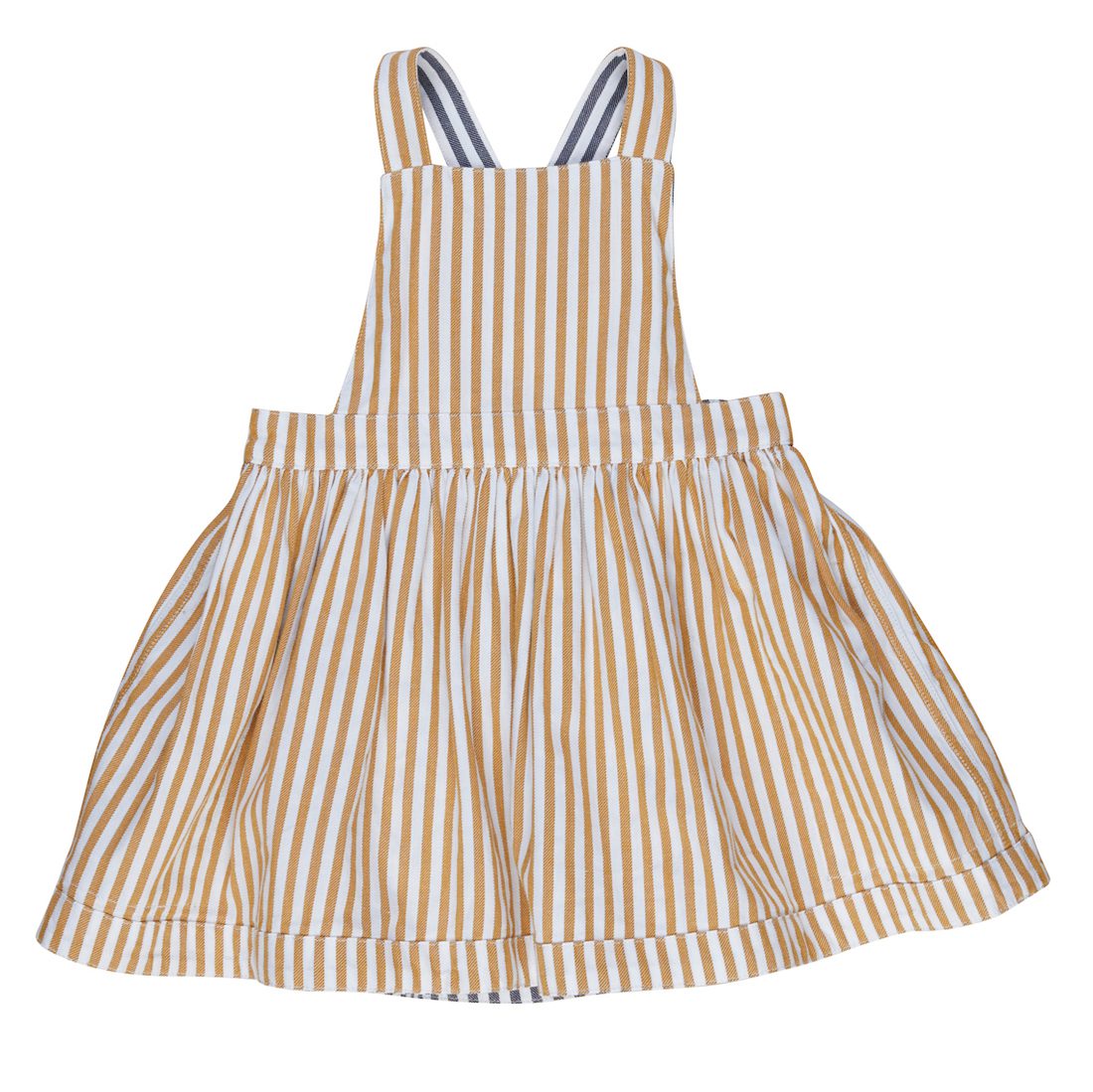 Stripe REVERSIBLE Pinafore & White T-Shirt