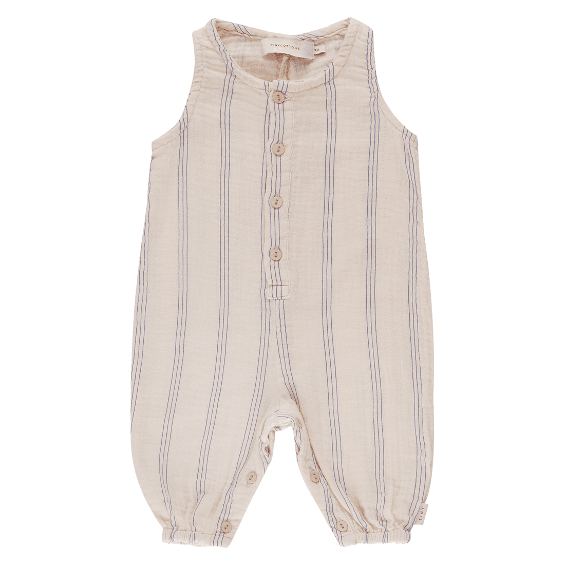 Stripes Relaxed One Piece | Light Cream/Iris Blue
