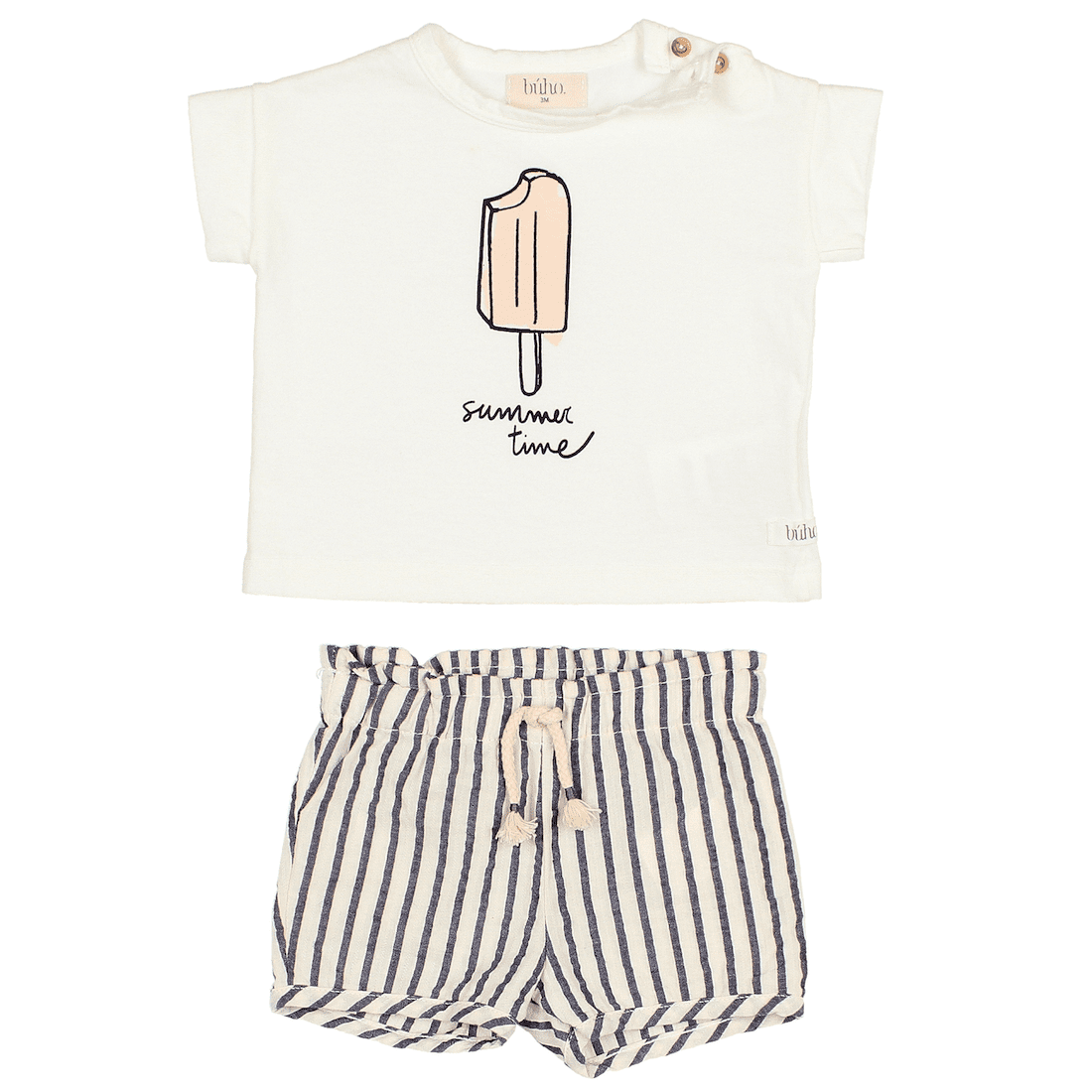 Summer Time T-Shirt & Stripes Short
