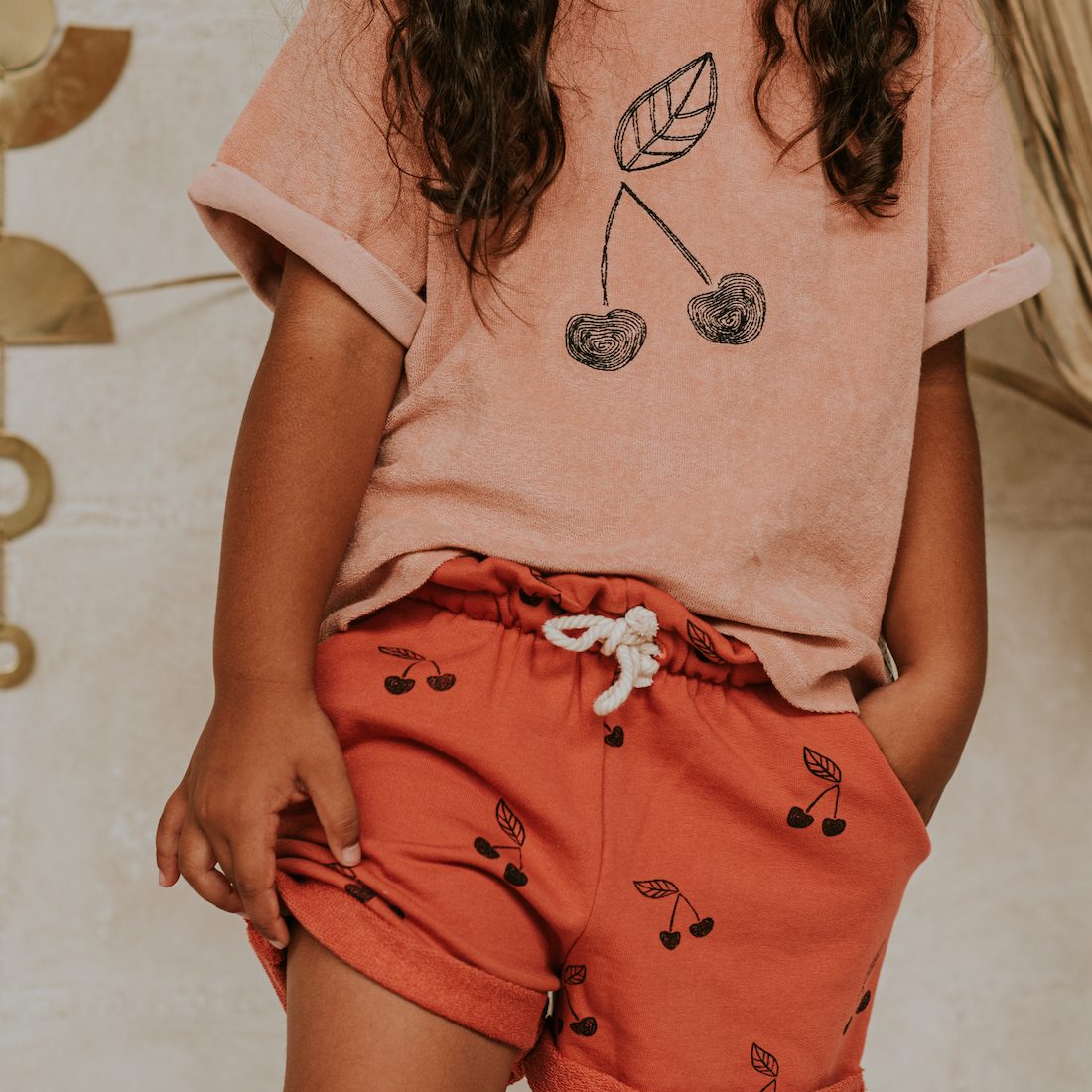 Sweat T-Shirt Terry Cherry & Short Print Cherry