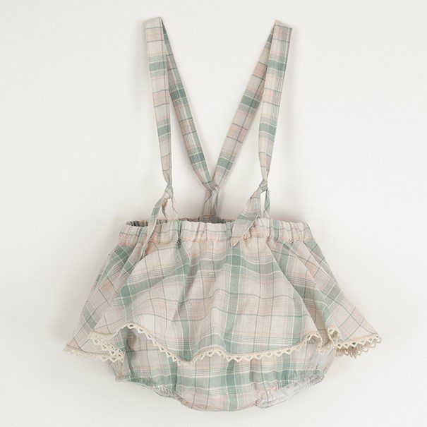 Organic Embroidered Top & Romper Suit with Removable Straps | Rosa/Pink