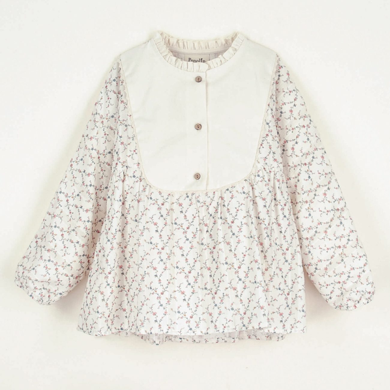 Pink Floral Blouse W/ Yoke