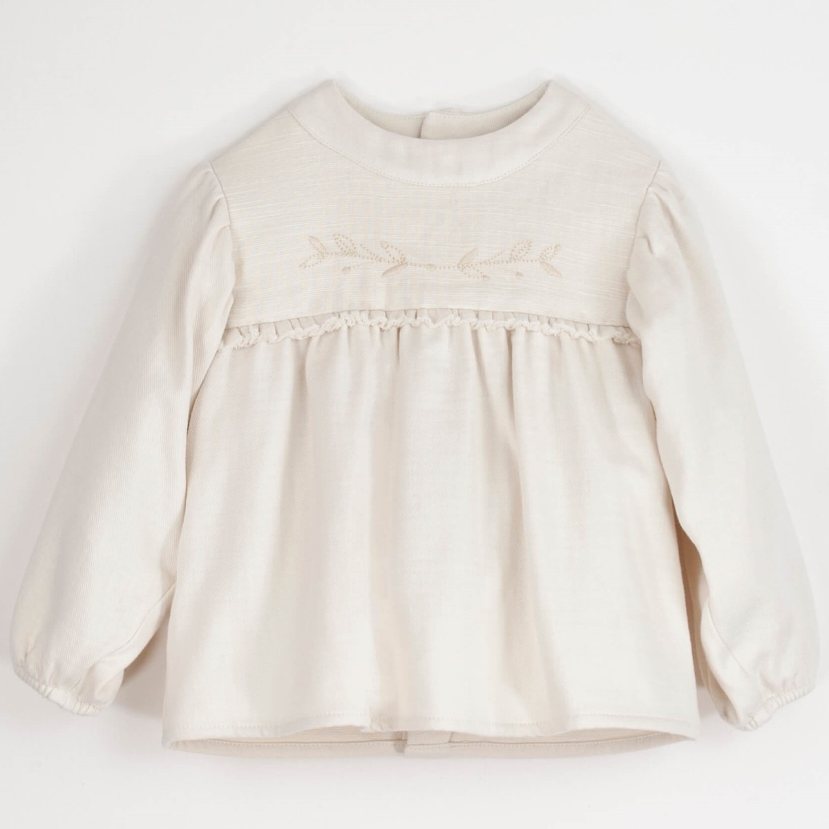 Frill Culotte W/ Removable Straps & Embroidered Blouse | Off White