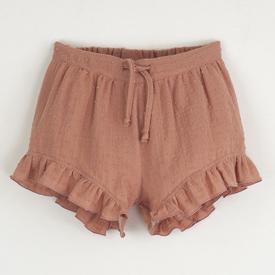 Organic Blouse with Embroidered Collar & Skort | Sand/Coral