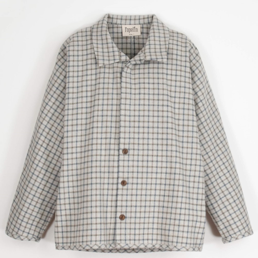 Multi Colored Plaid Shirt W/ Double Placket