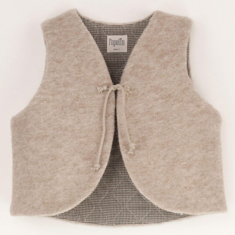 Beige Woollen Mini Waistcoat