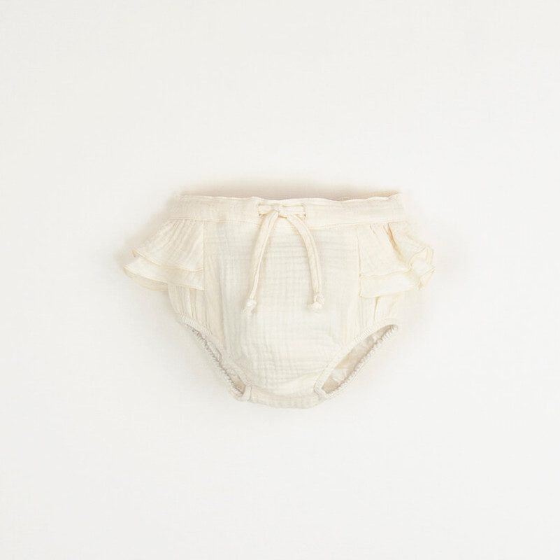 Organic Embroidered Top & Organic Culotte | Off White