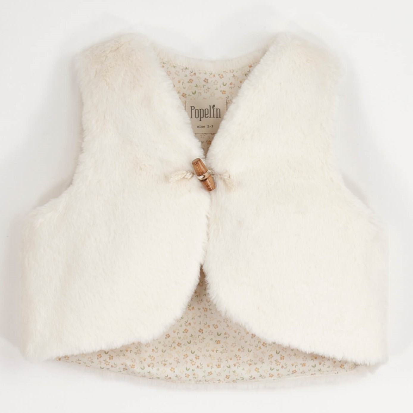 White Faux Fur Mini Waistcoat