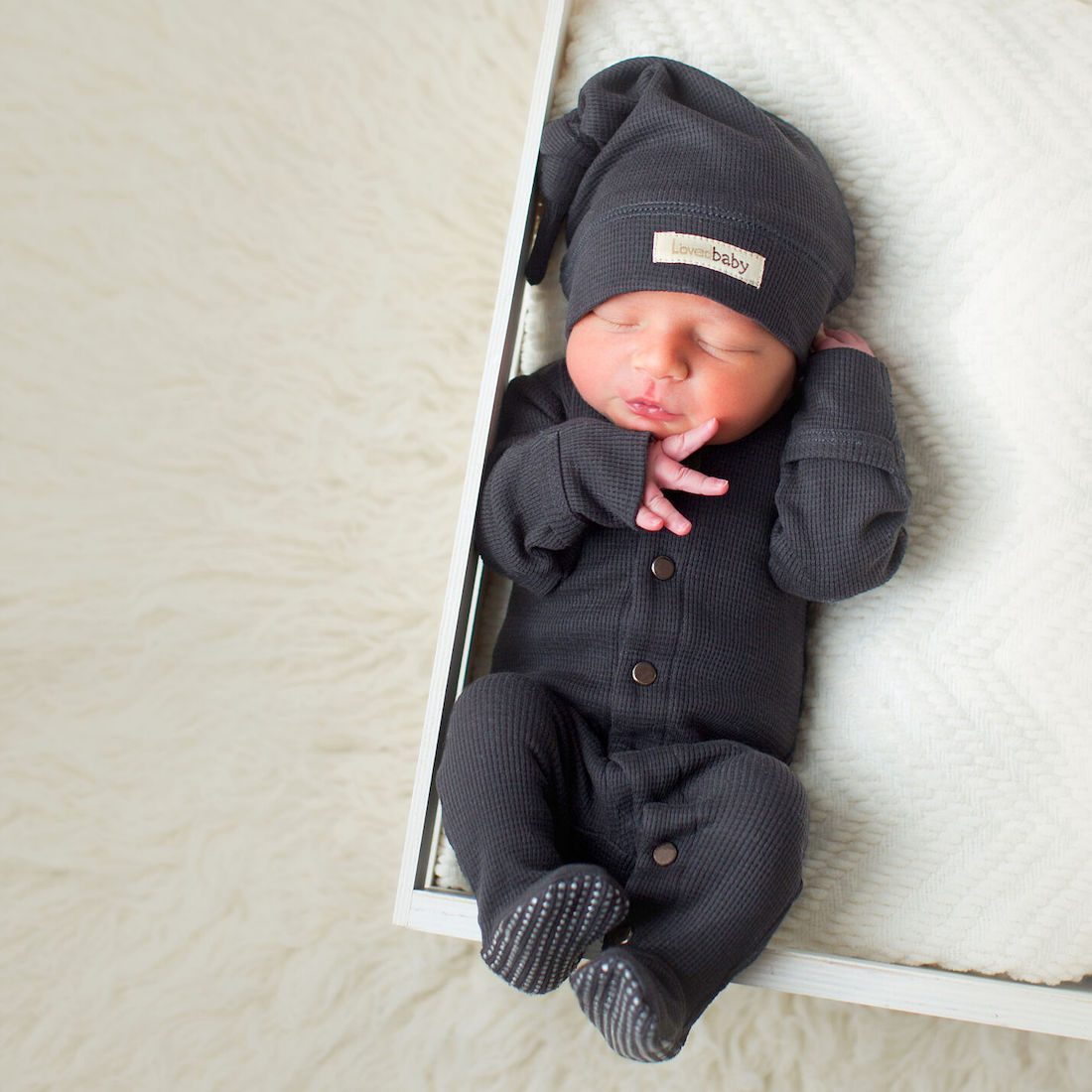 Thermal Baby Footie | Coal